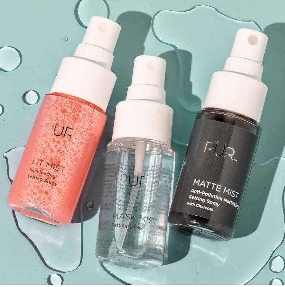 NIB $25 PÜR x CARE 3-Piece Facial Mist Kit Travel Size